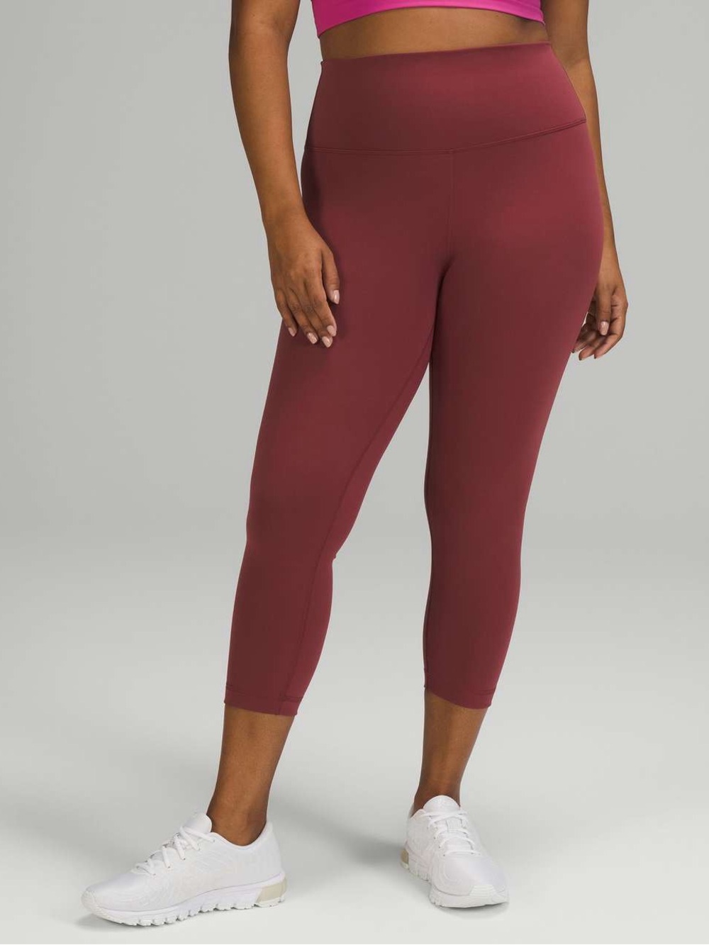 Lululemon Wunder Train High-Rise Crop 23" Mulled Wine Red